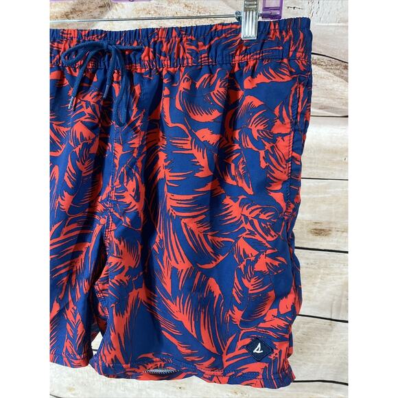 Sperry Mens Swim Trunks Size Large Floral Swimming Suit Hawaiian Shorts - Picture 8 of 11